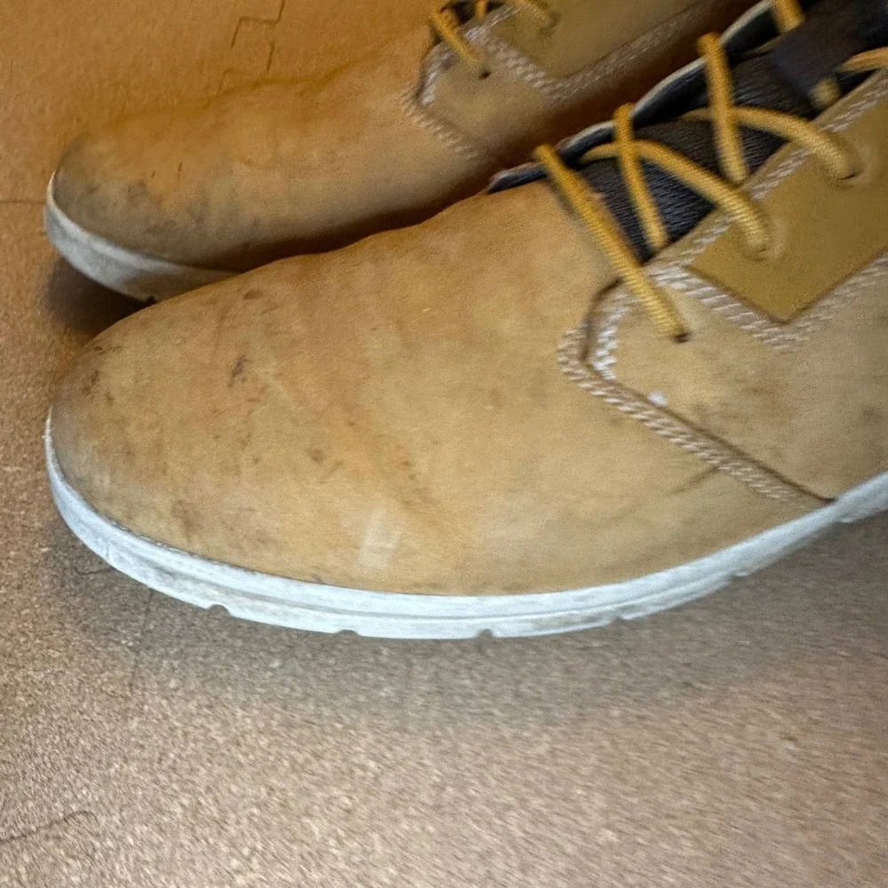 Timberland SensorFlex Chukka Boots Mens 11.5 Wheat A1OEA Leather Lace Up Casual
